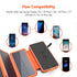 Foldable  Qi Wireless Solar Power Bank with Flashlight